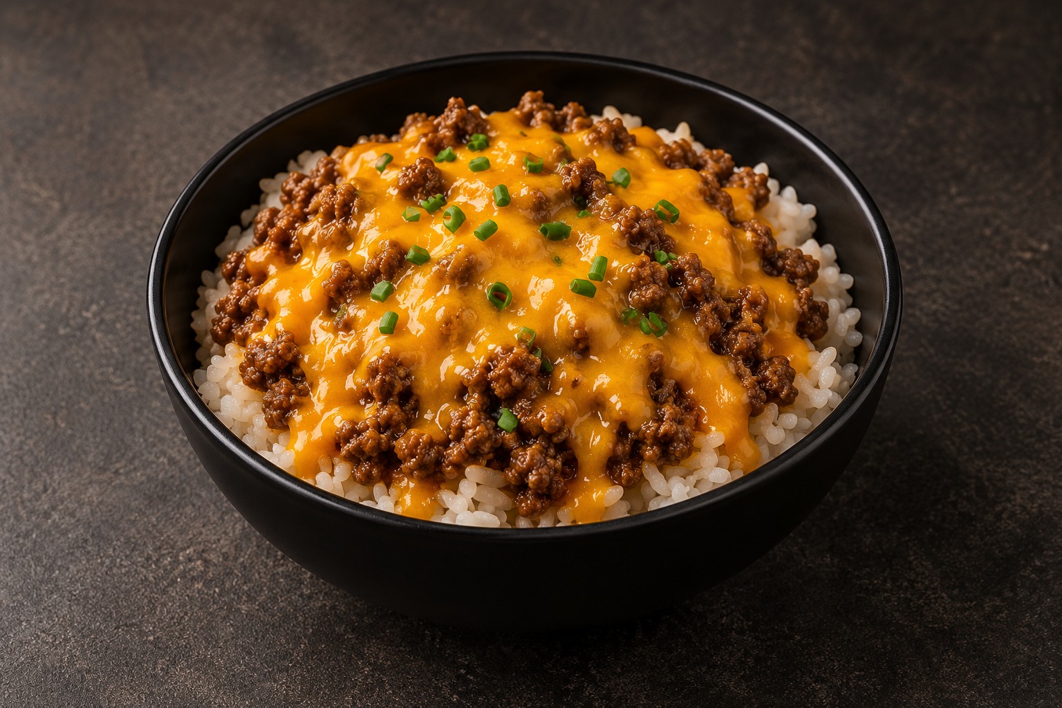 Crousty Beef Cheddar : bowl de riz, visuel de présentation