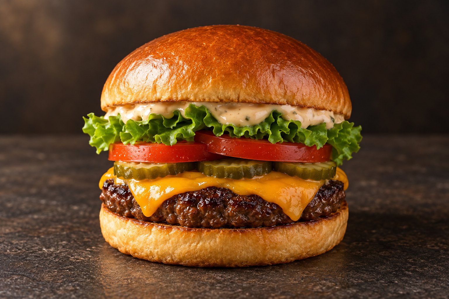 Menu burger beef, visuel de présentation