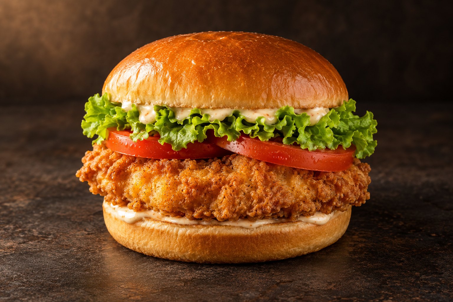Menu burger chicken, visuel de présentation