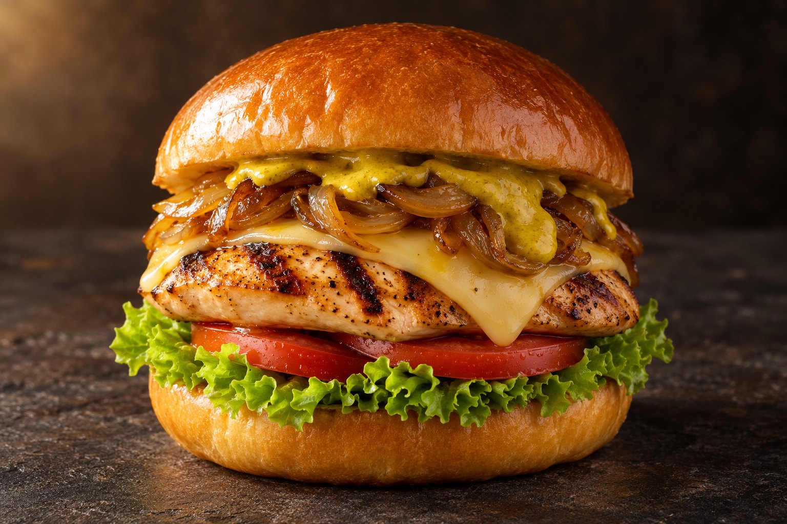 Menu burger curry, visuel de présentation