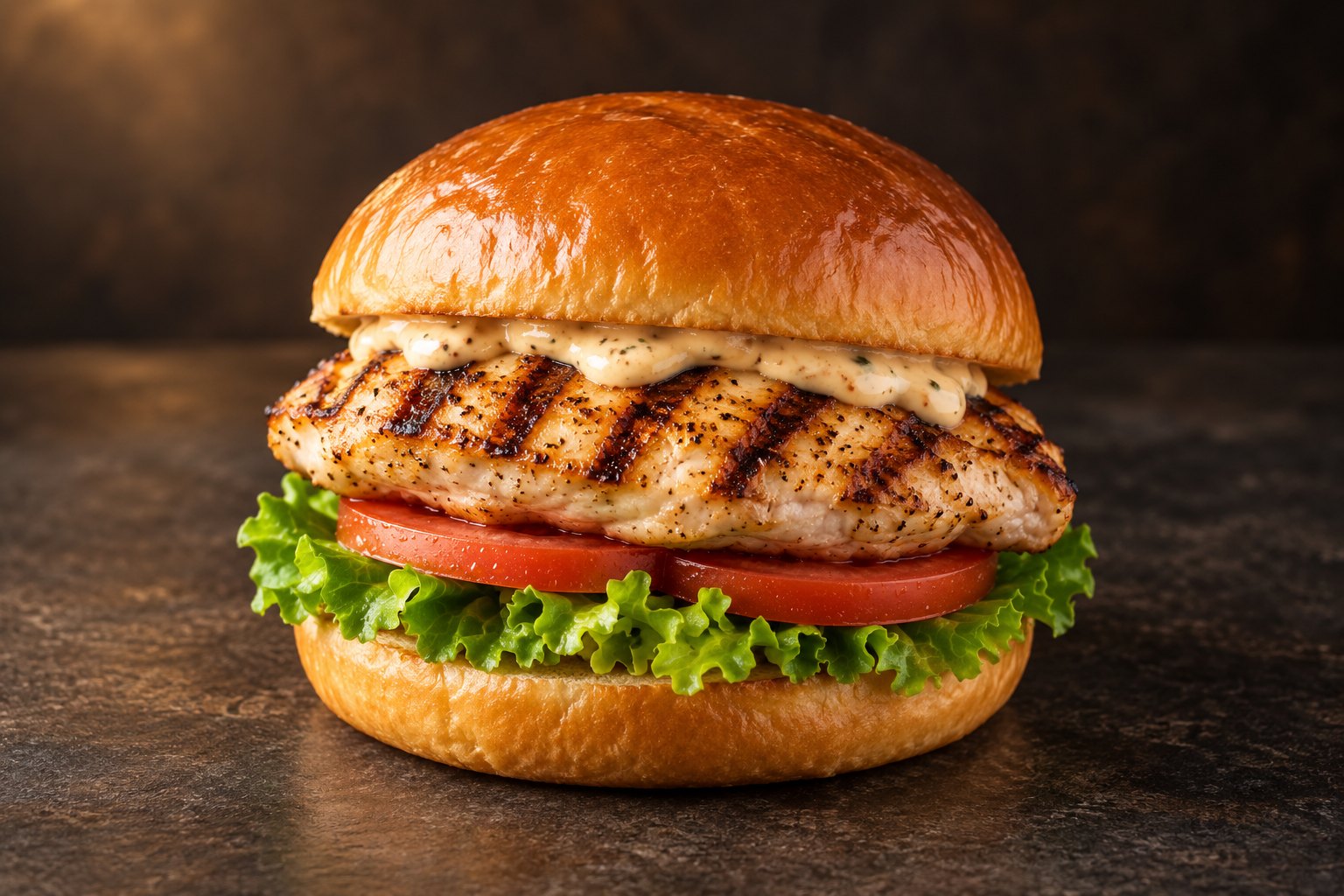 Menu burger grillé, visuel de présentation