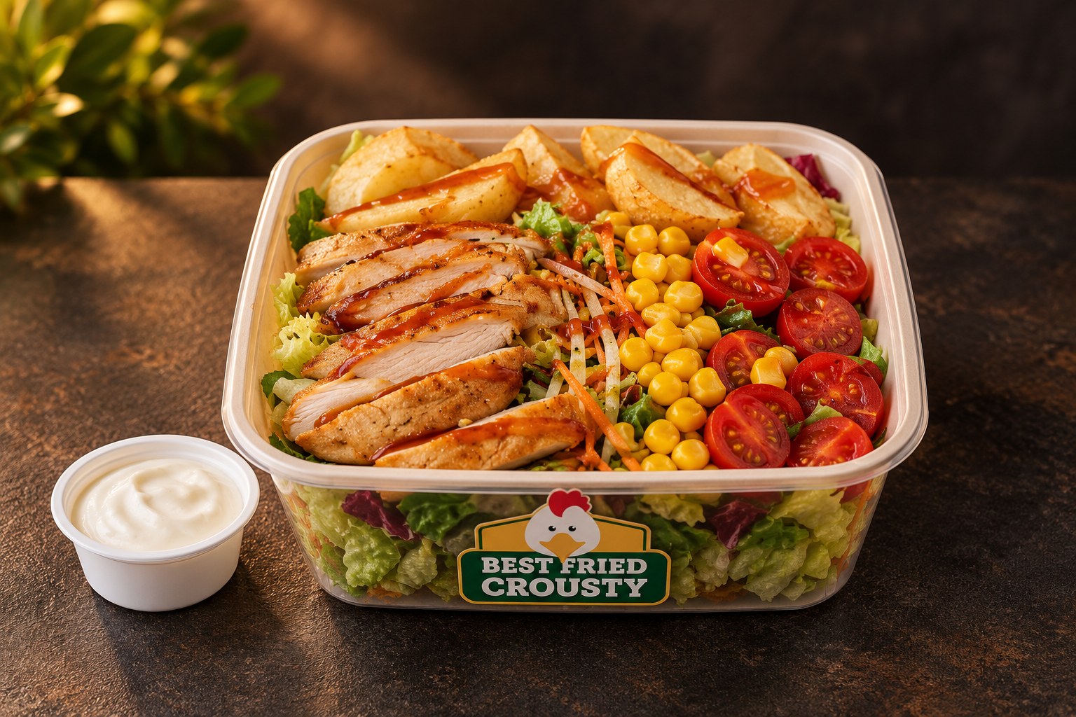 Salade chicken BBQ — visuel de présentation